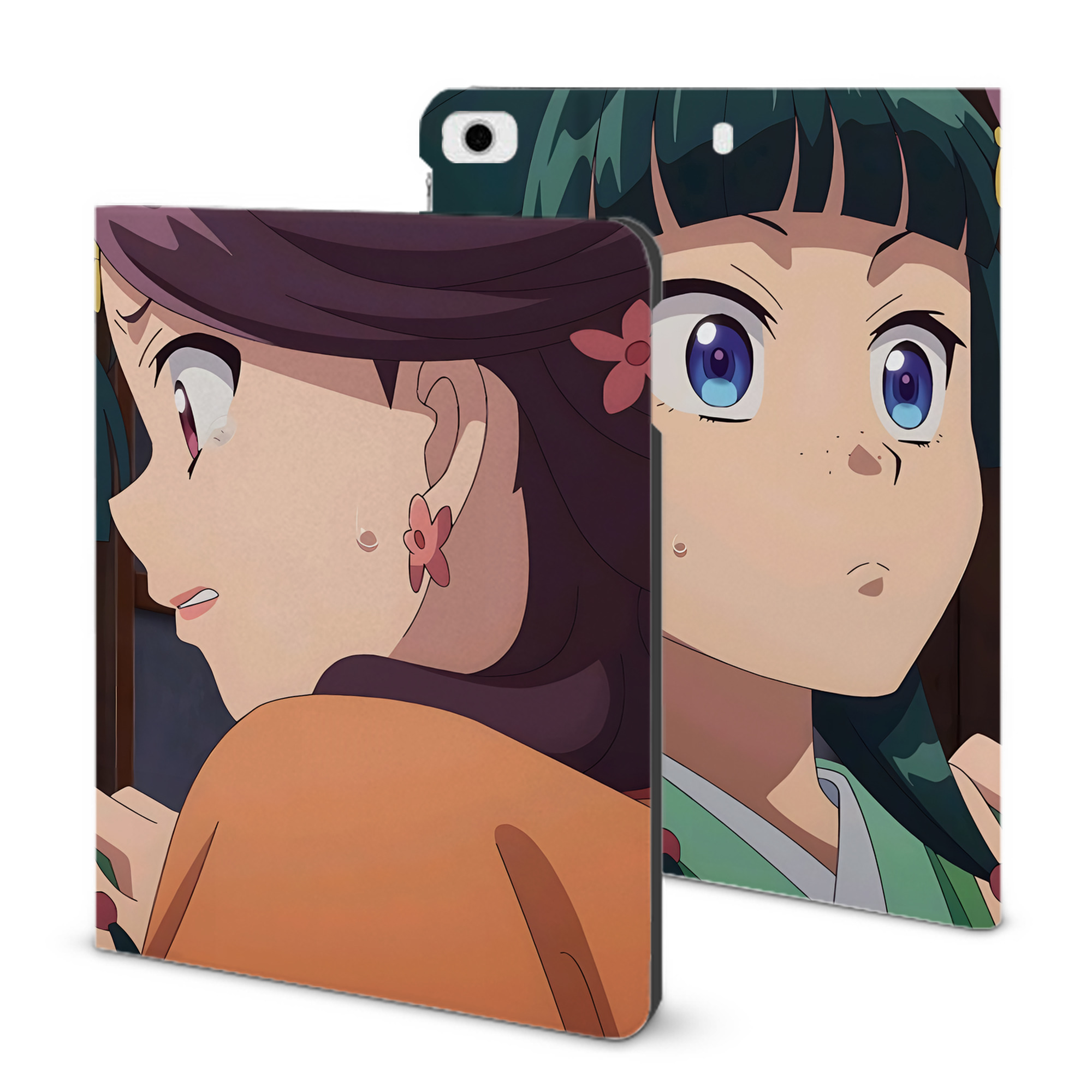 （画像用） 薬屋のひとりごと The Apothecary Diaries IPad ケース ブック型 PUレザー TPU 耐衝撃 軽量 薄型 ペン収納なし 全面保護 IPad 各モデル対応